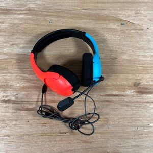 PDP Gaming LVL40 Wired Stereo Headset Nintendo Switch Neon Red Blue